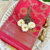 Soft Pink Semi Georgette Soft Silk Saree -VS2007